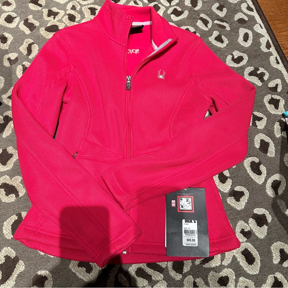 NWT women’s pink Syder zip up thermal jacket size XS